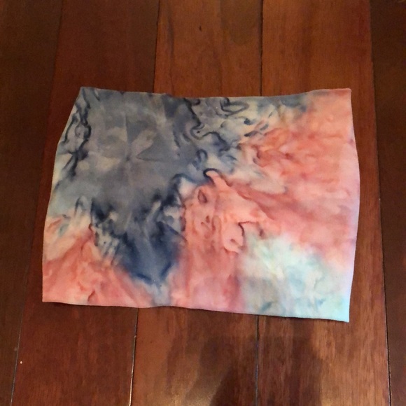 Multicoloured tube top. knot front. Size XS. - Picture 2 of 3